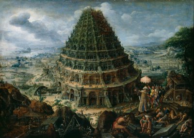 Der Turm von Babel, 1595 von Marten Valckenborch  the van Elder