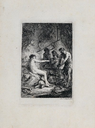 Venus in der Schmiede des Vulkan von Martin Johann Schmidt
