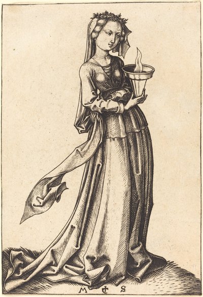 Vierte kluge Jungfrau von Martin Schongauer