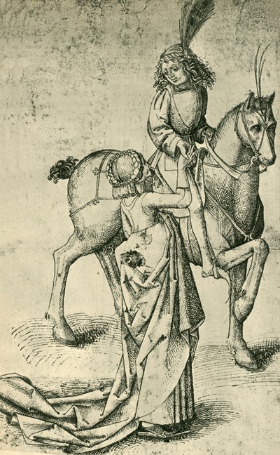 Reiter und Frau, um 1480 von Martin Schongauer