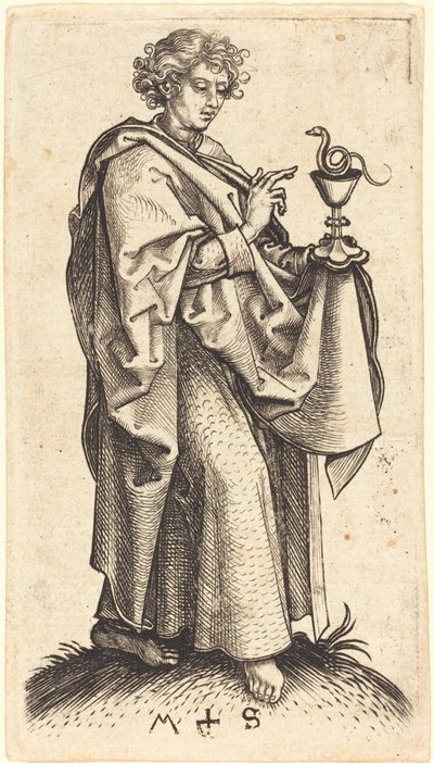 Heiliger Johannes der Evangelist von Martin Schongauer