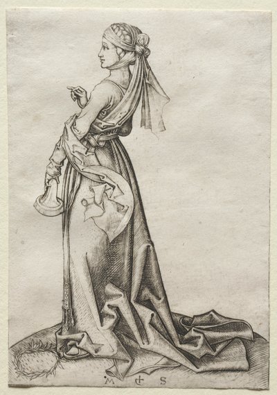 Die erste der törichten Jungfrauen von Martin Schongauer