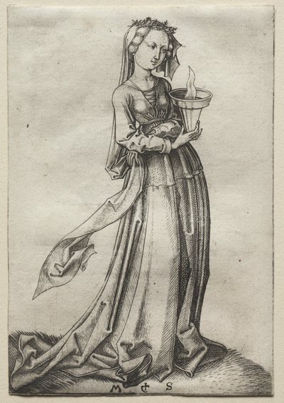 Die vierte weise Jungfrau von Martin Schongauer