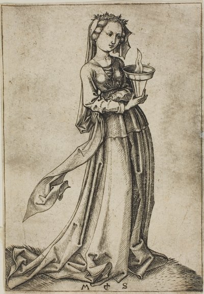 Die vierte kluge Jungfrau von Martin Schongauer