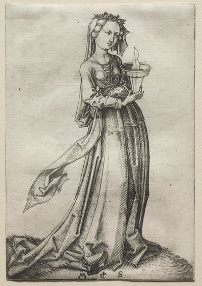 Die vierte weise Jungfrau von Martin Schongauer