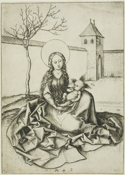 Die Madonna und das Kind im Hof von Martin Schongauer