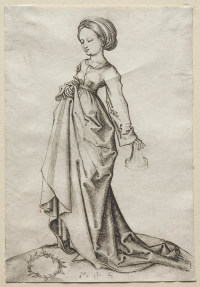 Die zweite der törichten Jungfrauen von Martin Schongauer