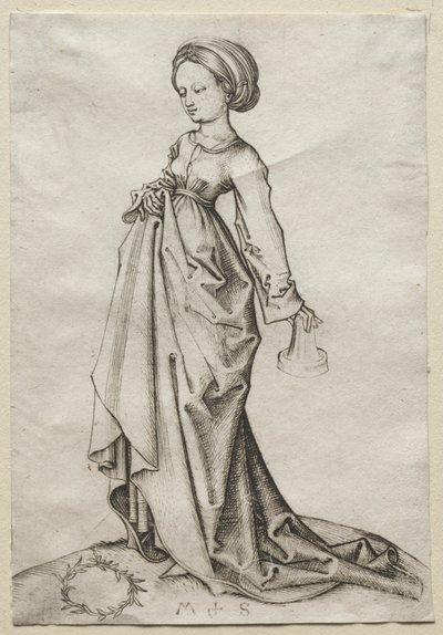 Die zweite der törichten Jungfrauen von Martin Schongauer