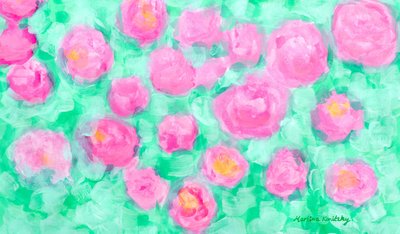 Rosenblüten Rosenstrauch von Martina Konitzky