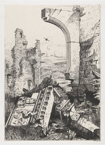 Ruine der Burg Bourscheid von Martinus Antonius Kuytenbrouwer jr.