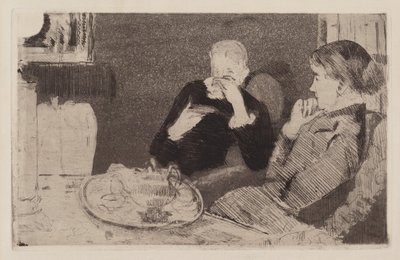 Lydia und ihre Mutter beim Tee, 1882 von Mary Cassatt