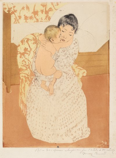 Mütterliche Liebkosung von Mary Cassatt