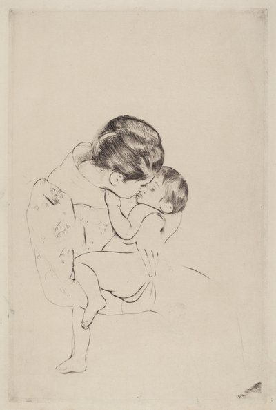 Mutterkuss, 1890-1891 von Mary Cassatt