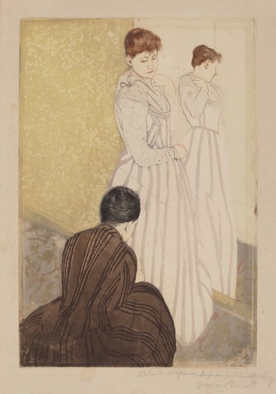 Die Anprobe von Mary Cassatt
