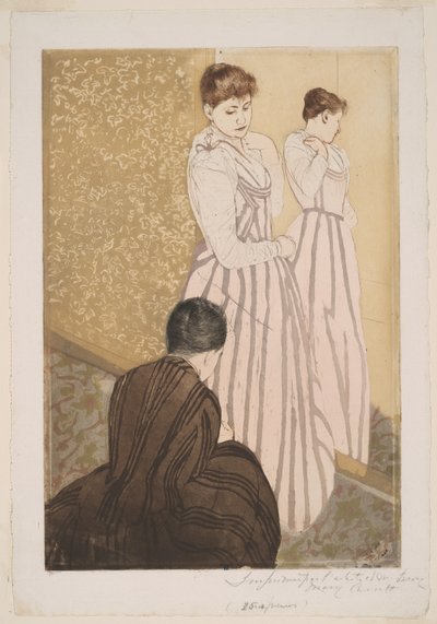 Die Anprobe von Mary Cassatt