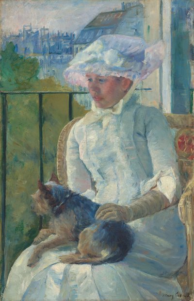 Junges Mädchen am Fenster von Mary Cassatt