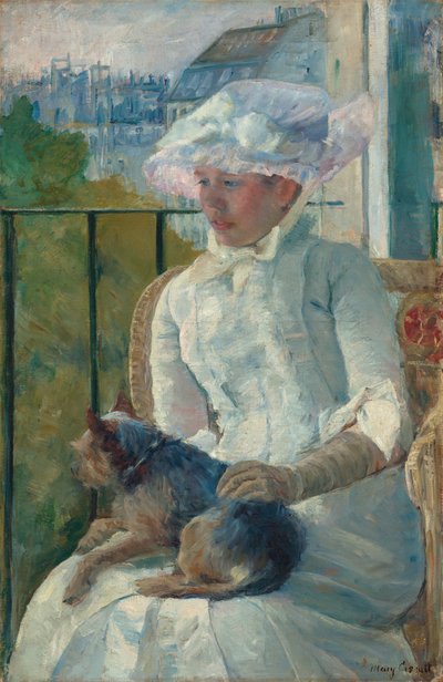 Junges Mädchen am Fenster von Mary Cassatt