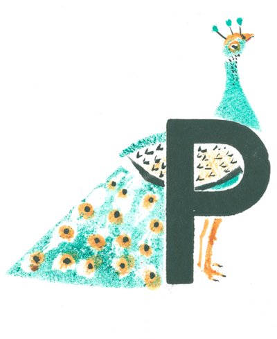 P steht für Pfau von Mary Kuper