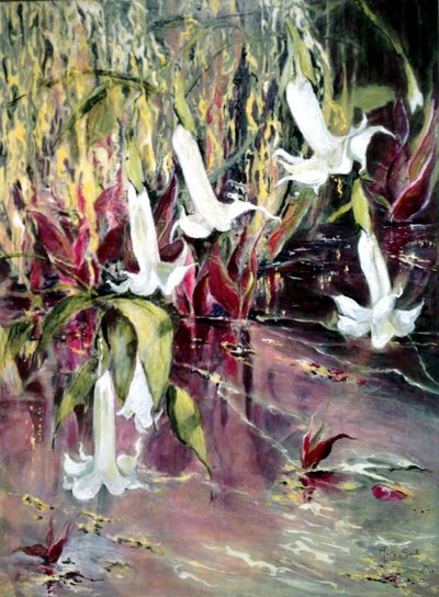 Daturas im Monet-Garten von Mary Smith