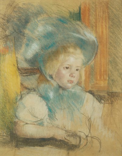 Simone mit Federhut von Mary Cassatt