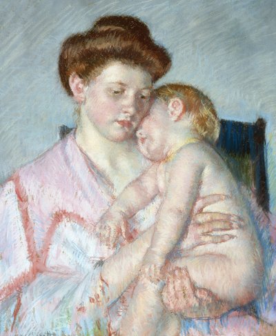 Schläfriges Baby, um 1910 von Mary Stevenson Cassatt