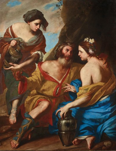 Lot und seine Töchter, 1640er von Massimo Stanzione