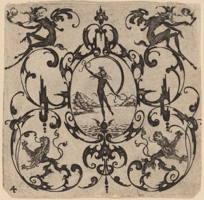 Ornament mit Groteske von Master CR