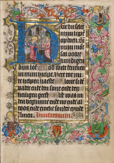 Initiale H: Die Verkündigung von Master of Evert Zoudenbalch