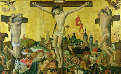 Die Kreuzigung, um 1500 (Detail) von Master of Hamburg