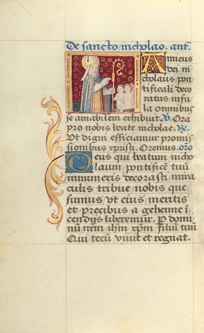 Sankt Nikolaus von Master of Jacques de Besançon