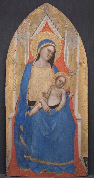 Madonna und Kind auf dem Thron von Master of San Lucchese