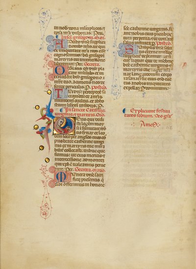 Initiale D: Heilige Katharina von Master of the Brussels Initials
