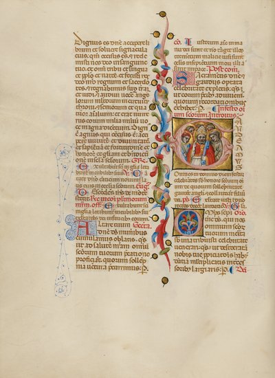 Initiale G: Allerheiligen von Master of the Brussels Initials