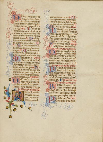 Initial M: Heiliger Lukas von Master of the Brussels Initials