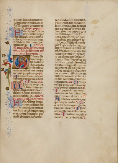 Initiale O: Heiliger Laurentius von Master of the Brussels Initials