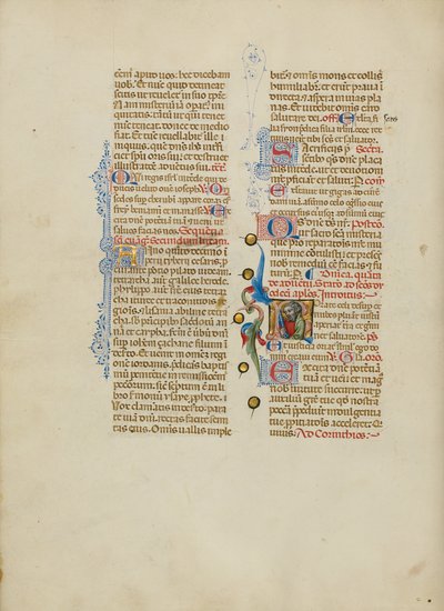 Initiale R: Heiliger Petrus von Master of the Brussels Initials
