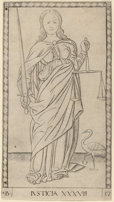 Gerechtigkeit von Master of the E Series Tarocchi