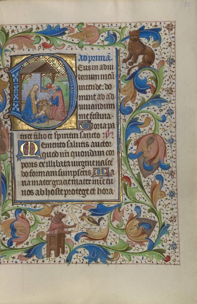Initiale D: Die Geburt Christi von Master of the Lee Hours