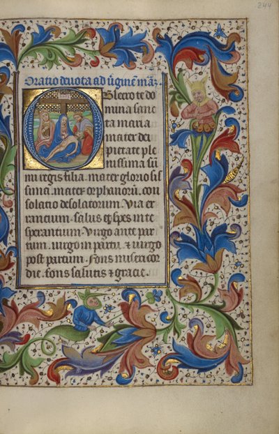 Initial O: Die Pietà von Master of the Lee Hours