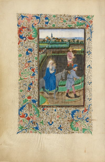 Die Flucht nach Ägypten von Master of the Llangattock Hours