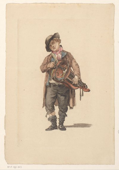 Drehleierspieler von Mathias de Sallieth