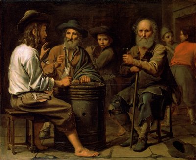 Bauern in einer Taverne, 1640er von Mathieu Le Nain