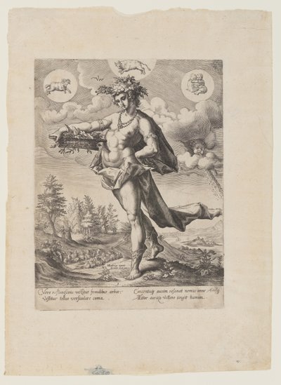 Frühling, aus Die vier Jahreszeiten von Matthaus Greuter