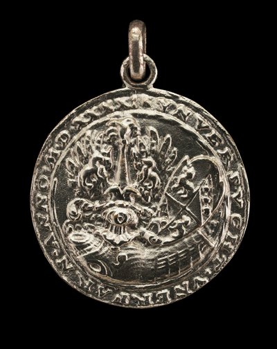 Schild, Kürass, Helm und Kamm [Rückseite], 1541 von Matthes Gebel