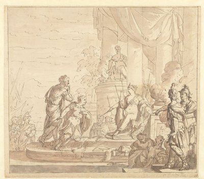 Aeneas bei Dido von Mattheus Terwesten