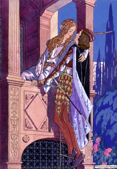 Romeo und Julia, ca. 1930 (Illustration) von Maurice Berty