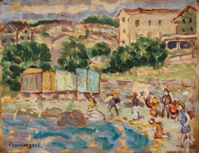 Strand und Dorf von Maurice Brazil Prendergast