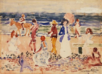 Am Strand, ca. 1920-23 von Maurice Brazil Prendergast