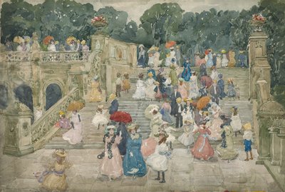 Die Terrassenbrücke, Central Park, 1901 von Maurice Brazil Prendergast