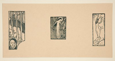 Blatt mit Holzschnitten aus L von Maurice Denis